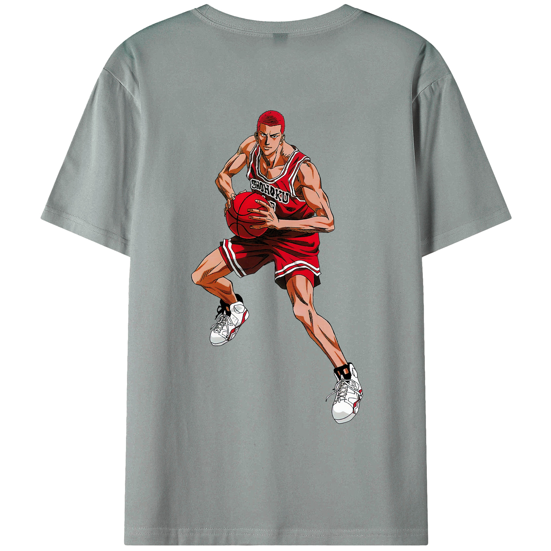 （画像用） SLAM DUNK／スラムダンク 綿100％ メンズ半袖Tシャツ（バックプリント） 通気性